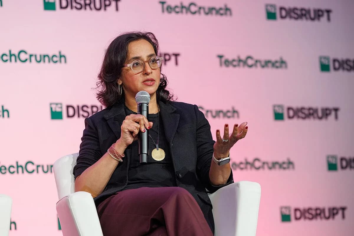Kakul Srivastava speaks on stage at TechCrunch Disrupt 2024.